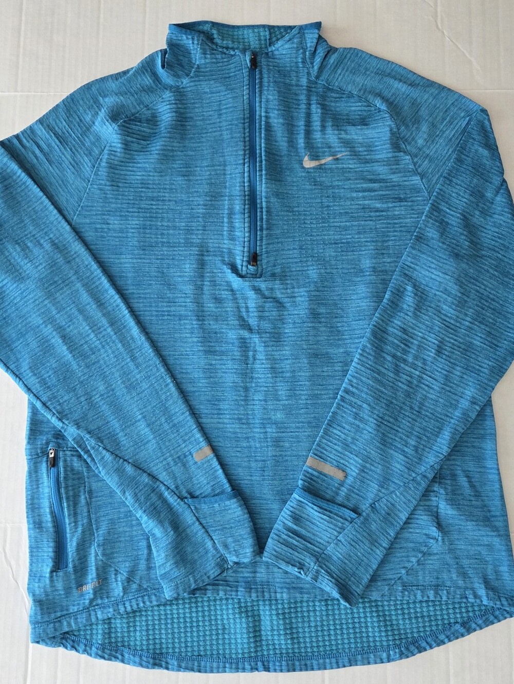 Nike Element Sphere 1/2 Zip Pullover Dri-Fit Men's LG Aqua Blue 683906-408 EUC